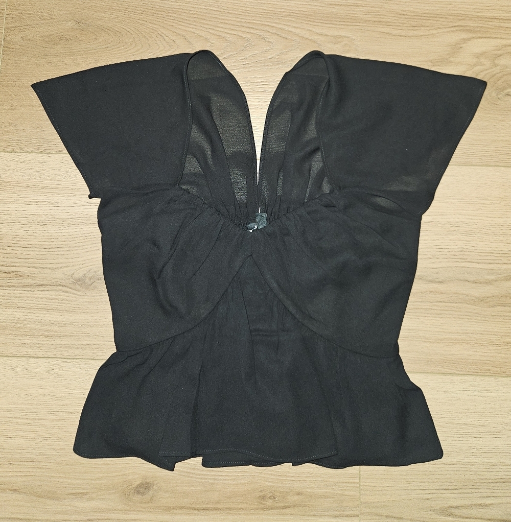 Express Black Peplum Top